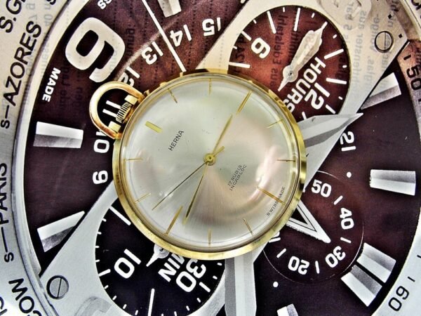 Nice Herna pocket watch from the 1960s. - Image 5