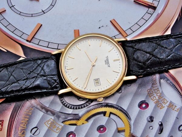 Rare 14k gold Tissot watch from the 1980s.