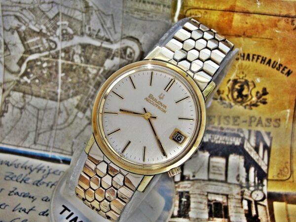 Beautiful Bulova Accutron tuning fork watch from the 1970s.