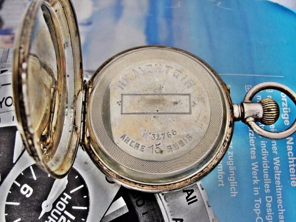 Beautiful double lid silver pocket watch from the early 1900s. - Image 11