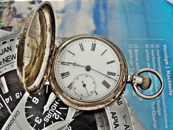 Beautiful double lid silver pocket watch from the early 1900s. - Image 16