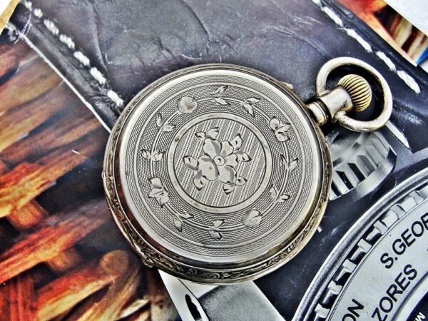 Beautiful double lid silver pocket watch from the early 1900s. - Image 9