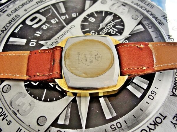 Beautiful mechanical Marvin suit watch from the 1960s. - Image 8