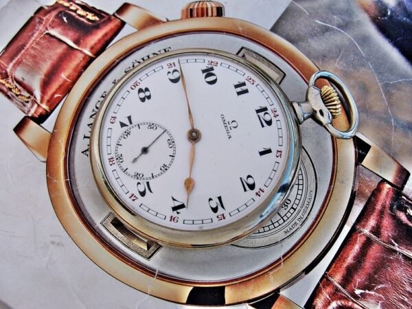 Beautiful porcelain dial Omega pocket watch from 1923. - Image 16