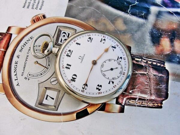Beautiful porcelain dial Omega pocket watch from 1923. - Image 17