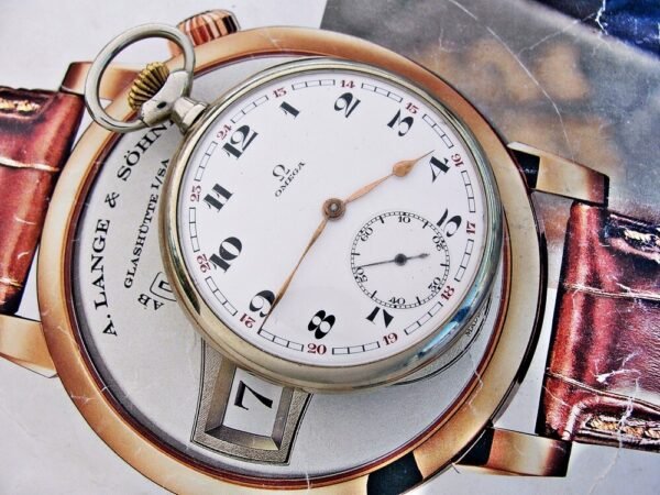 Beautiful porcelain dial Omega pocket watch from 1923. - Image 3