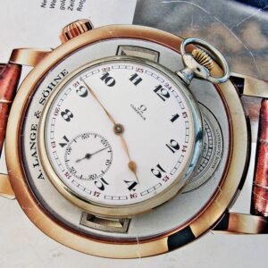Beautiful porcelain dial Omega pocket watch from 1923.