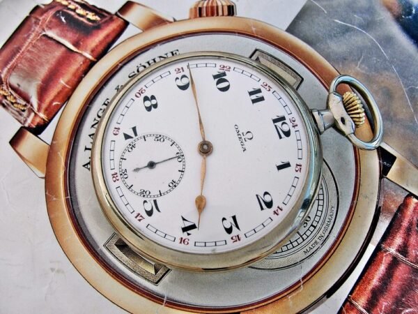 Beautiful porcelain dial Omega pocket watch from 1923. - Image 5