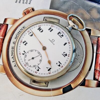 Beautiful porcelain dial Omega pocket watch from 1923.