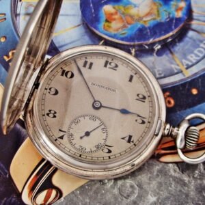 Dominator Ancre Precision Double Cover Silver Pocket Watch from the early 1900s