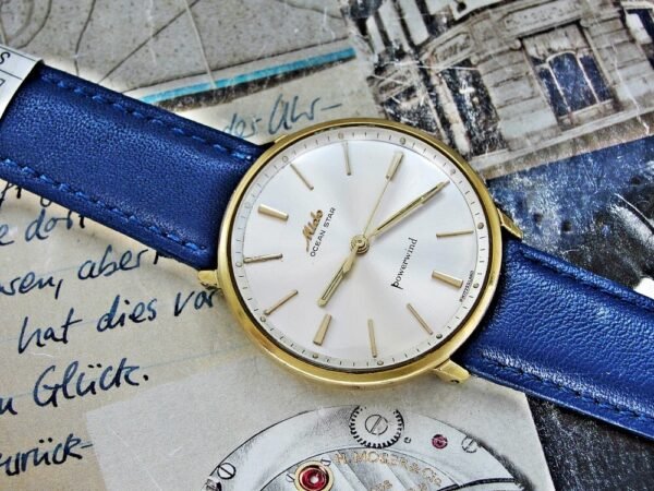 Nice Mido Ocean Star Powerwind automatic gold-plated watch from the 1960s. - Image 5