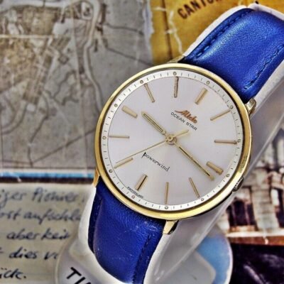 Nice Mido Ocean Star Powerwind automatic gold-plated watch from the 1960s.
