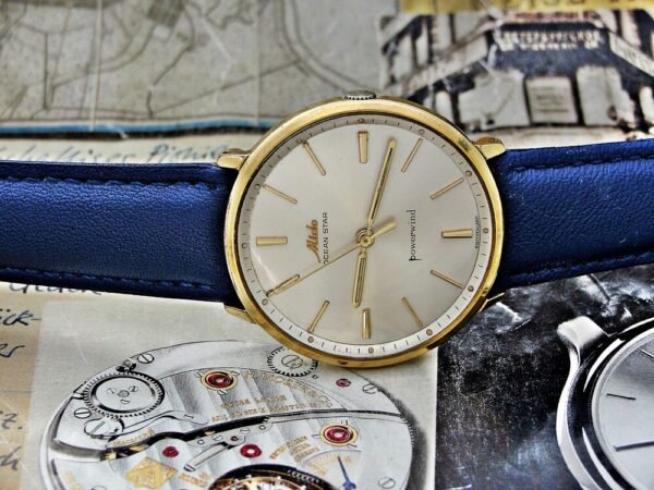 Nice Mido Ocean Star Powerwind automatic gold-plated watch from the 1960s. - Image 7