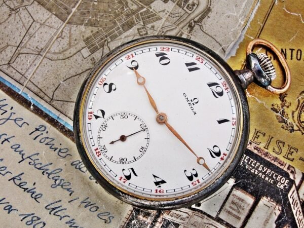 Omega pocket watch with iron case from the 1920s - Image 12