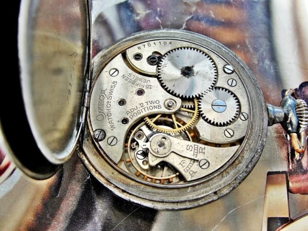 Omega pocket watch with iron case from the 1920s - Image 17