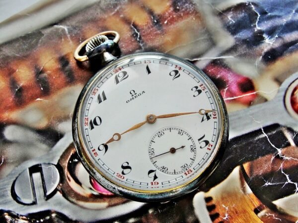 Omega pocket watch with iron case from the 1920s - Image 19