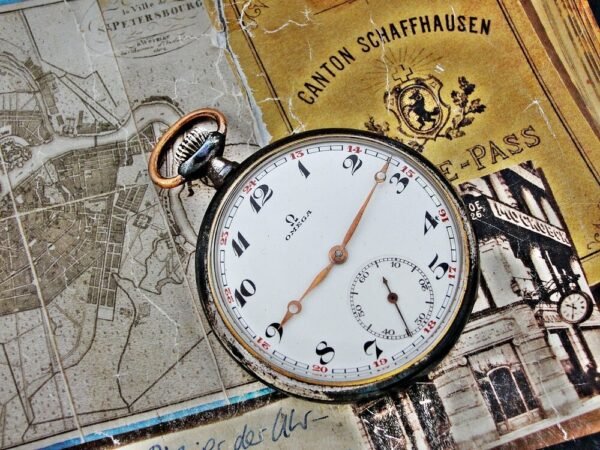 Omega pocket watch with iron case from the 1920s - Image 6
