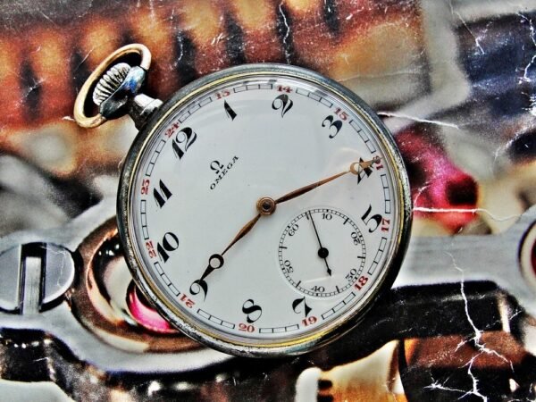 Omega pocket watch with iron case from the 1920s - Image 7
