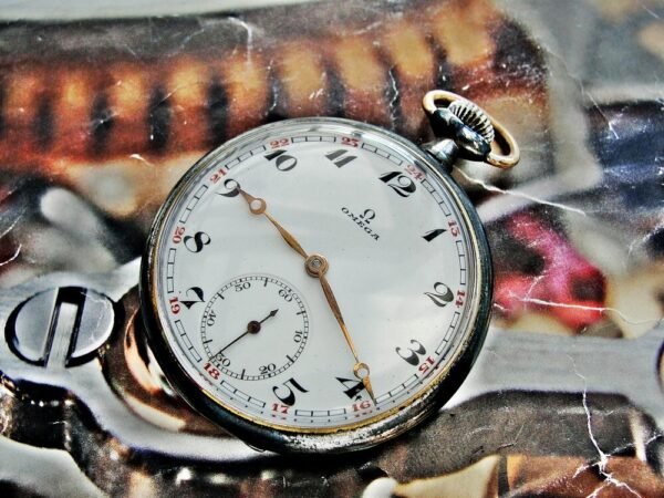 Omega pocket watch with iron case from the 1920s - Image 10