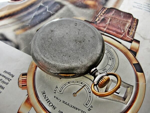 Rare Swiss porcelain dial iron case pocket watch from the 1920s. - Image 13