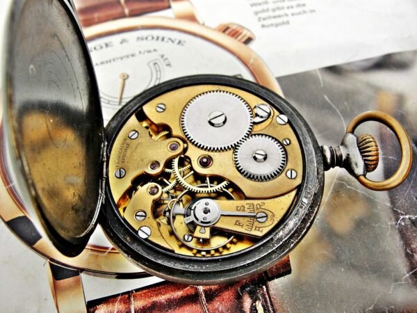 Rare Swiss porcelain dial iron case pocket watch from the 1920s. - Image 19