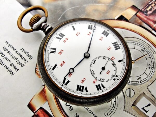 Rare Swiss porcelain dial iron case pocket watch from the 1920s. - Image 20