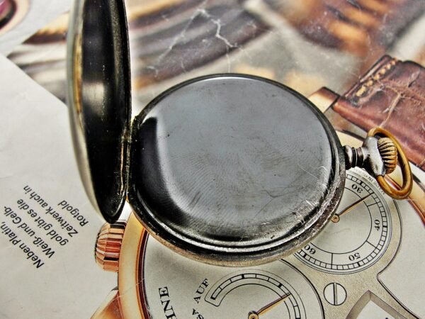 Rare Swiss porcelain dial iron case pocket watch from the 1920s. - Image 10