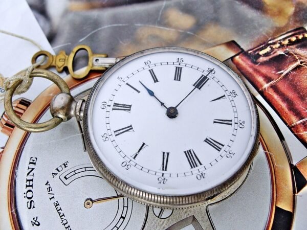 Rare porcelain dial key pocket watch from the year 1800. - Image 6